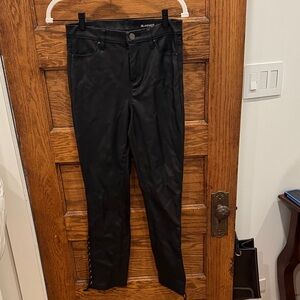 Blank NYC Women's Faux Black Leather Skinny Pants